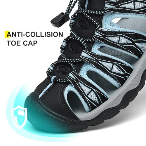 Image of Dannto Women's Sport Hiking Sandals Closed Toe Outdoor Athletic Walking Sandal Lightweight Summer Water Shoes