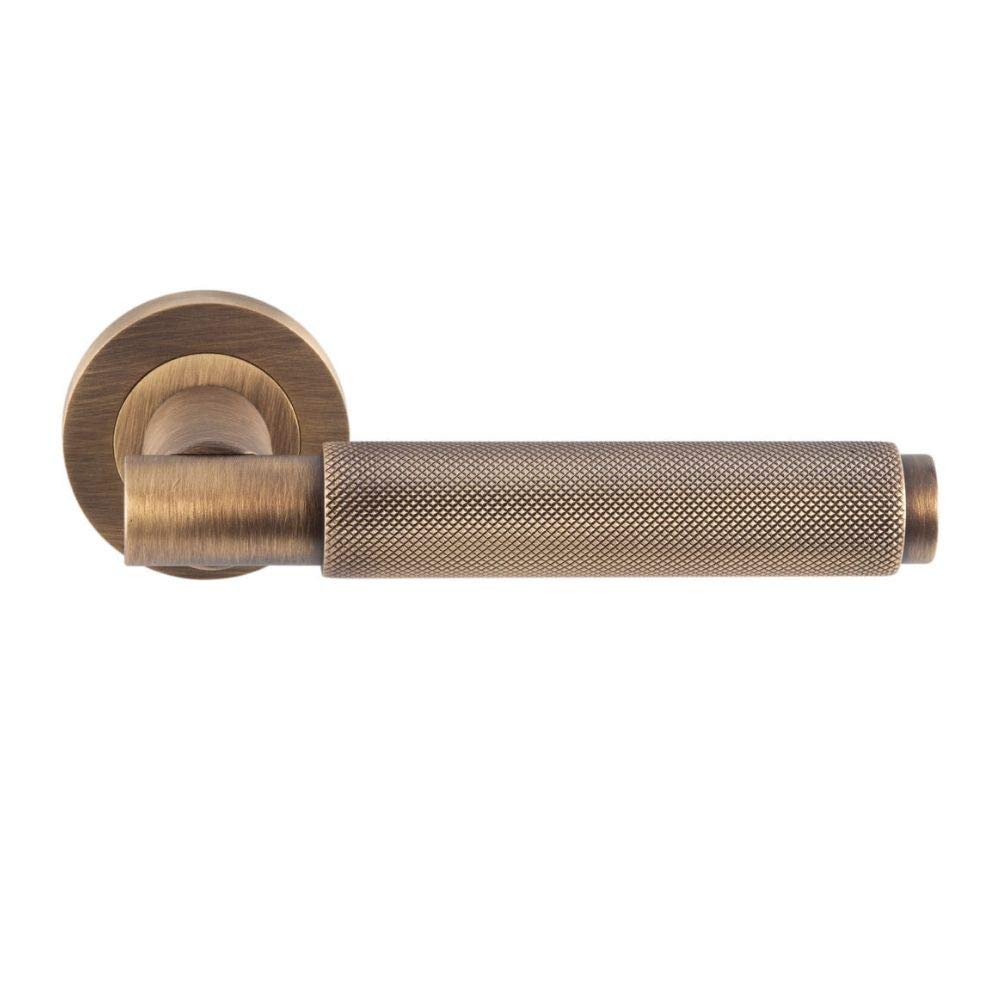 Varese KNURLED Lever ON Concealed FIX Round Rose