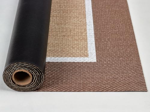 Alfombra de Vinilo Premium Marrón Café con Beige para Interior y Exterior – Gramaje Superior, Impermeable y Fácil de Limpiar – Varios Tamaños (200 x 250)
