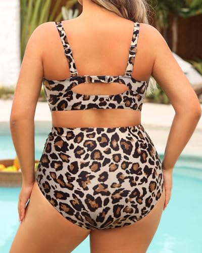 Image of Daci Women's Plus Size Bikini Sets - High Waisted Two-Piece Swimsuits with Tummy Control