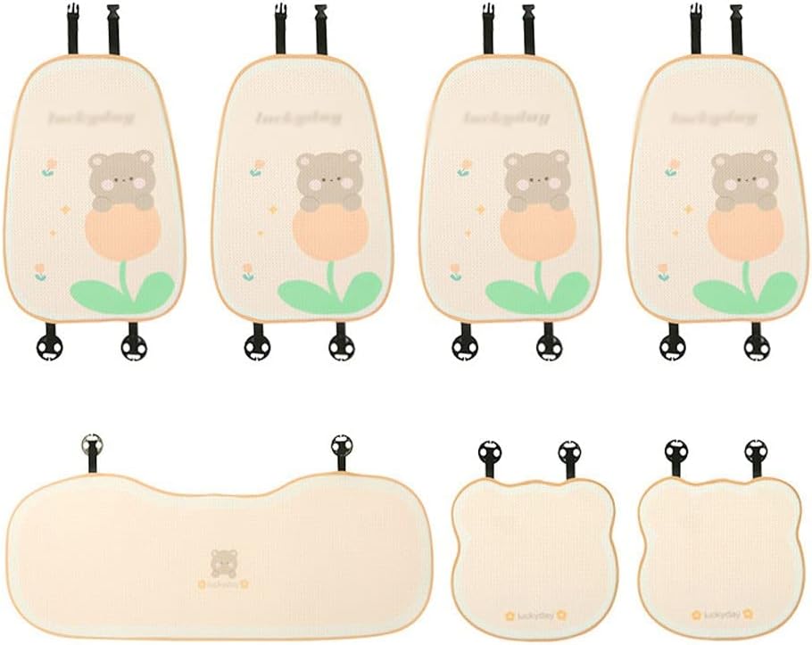 HYQHYX car seat Cushions for Driving Car seat Cushion, Summer Cool Cushion, Cute, Breathable, Comfortable, Decompression and Heat Dissipation, Suitable for use in All Seasons