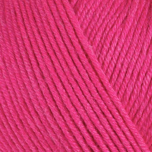 Image of Baby Cotton Blend Yarn - Soft Sport Weight Yarn for Crochet & Amigurumi - 50g /180yds - 60% Cotton 40% Acrylic - Ideal for Baby & Knitting Proj.(Hot Pink, 2 Balls)