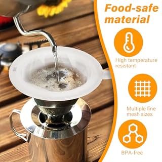 Pavlleen 4 pezzi colino per olio d'oliva, setaccio da cucina a maglie 200/300/400/450, filtri a maglie di nylon, precisione, filtro per vino a maglie fini per filtrare succhi, latte,