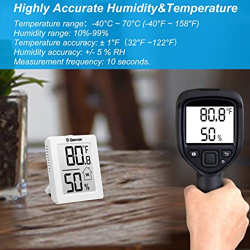 Geevon 6 Pack Digital Hygrometer Indoor Thermometer Room Humidity Gauge With Battery,Temperature Humidity Meter Indicator For Home, Office, Greenhouse, Mini Hygrometer #TOP3