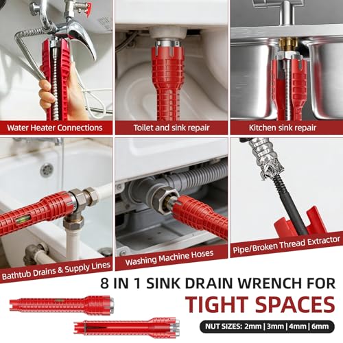 GPANDAG 7PCS Plumbing Tool Sink Wrench