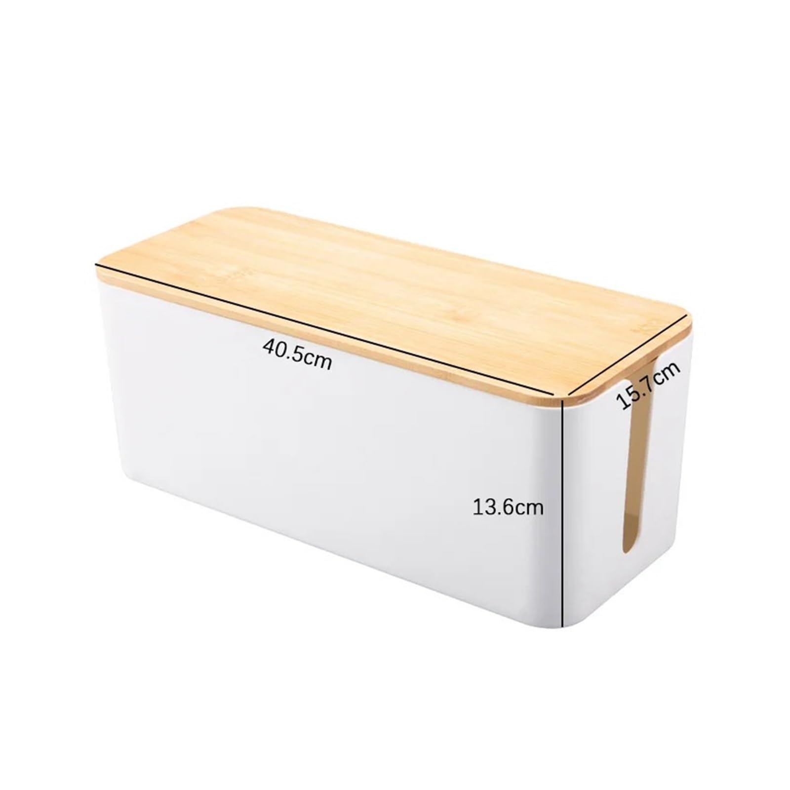 HIZON Caja de Almacenamiento de Cables, Caja de regleta de alimentación de Madera, Organizador de gestión de Cables, Enchufe de Cargador, contenedor de almacenaje for Cables de Red(XL,10pcs)