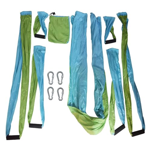 Hamaca para yoga aéreo con placas de acero inoxidable y tela de paracaídas resistente