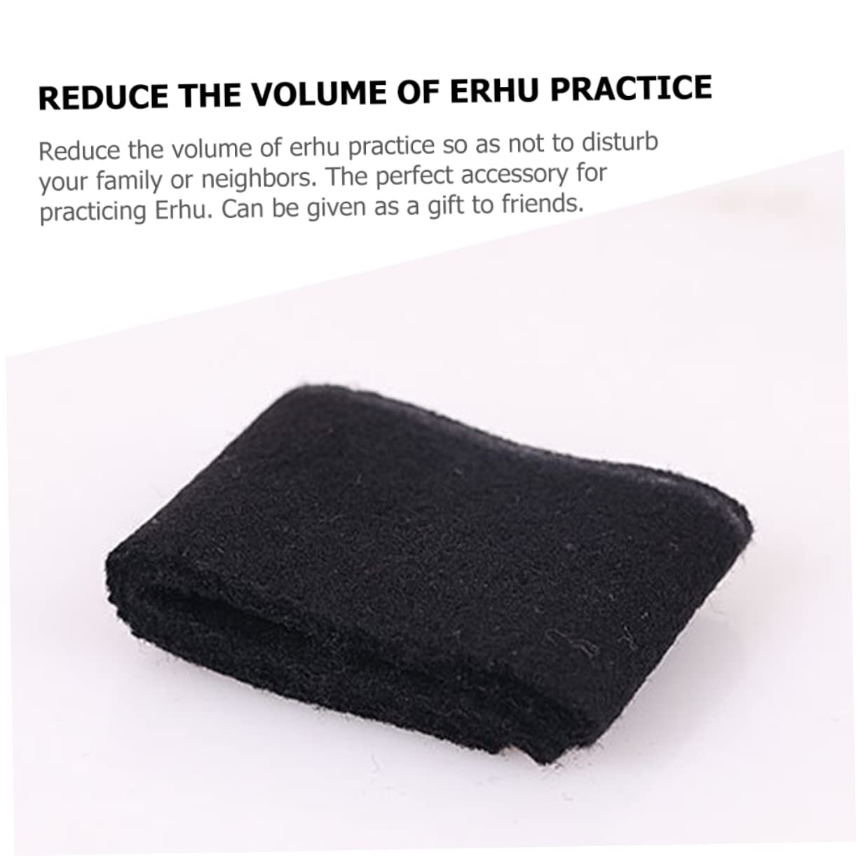 Erhu Mute Pad Set – White Suede Sound Filter For Quieter Practice, 4 Pack-869001
