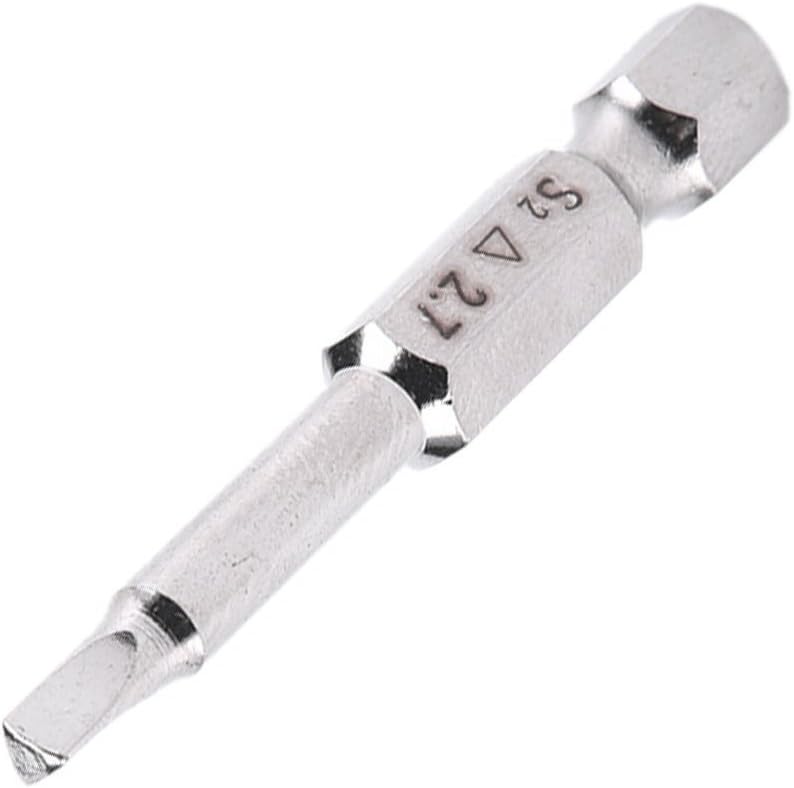 5pcs S2 Steel Magnetic Triangle Head Screwdriver Bits Tip Set 1.8mm, 2mm, 2.3mm, 2.7mm, 3mm, 1/4 Inch Hex Shank, 50mm Length