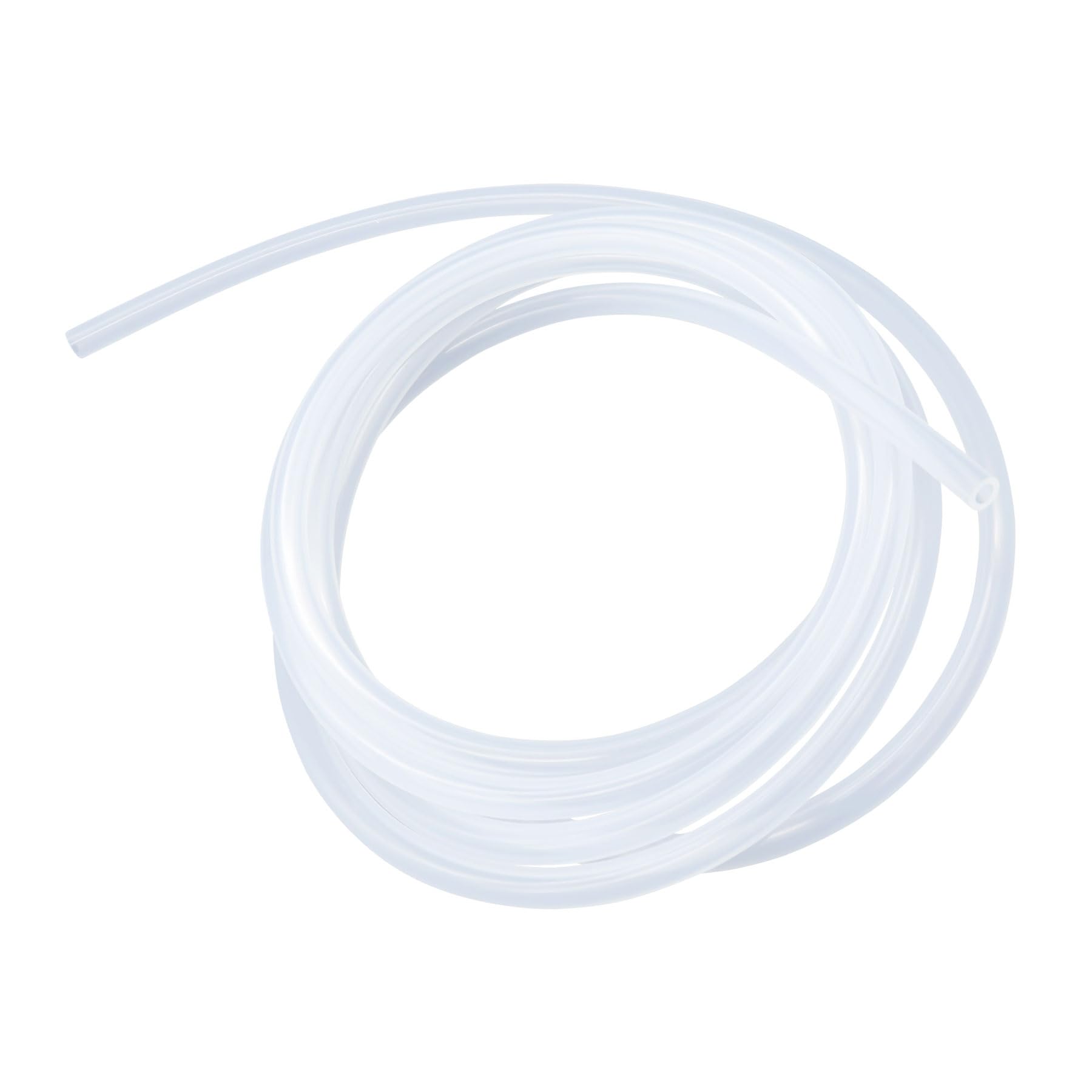 LAVMHAB Clear Silicone Tube Food Grade Hoses Size 5mm x 8mm, Length 4m (13.1ft), Thickness 1.5mm, Flexible Rubber Silicone Tubing for Air Hoses Water Pipes