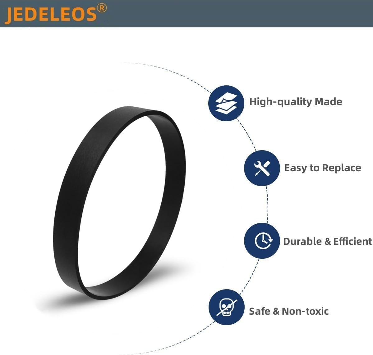 JEDELEOS Brush Roll Belt for Bissell 2252 2253 2254 22543 2255 2256 2258 2259 2260 2316 2489 24899 1327 1333 Powerlifter and CleanView Swivel Rewind Pet Vacuum Replace Parts No.1604545 & 1611230