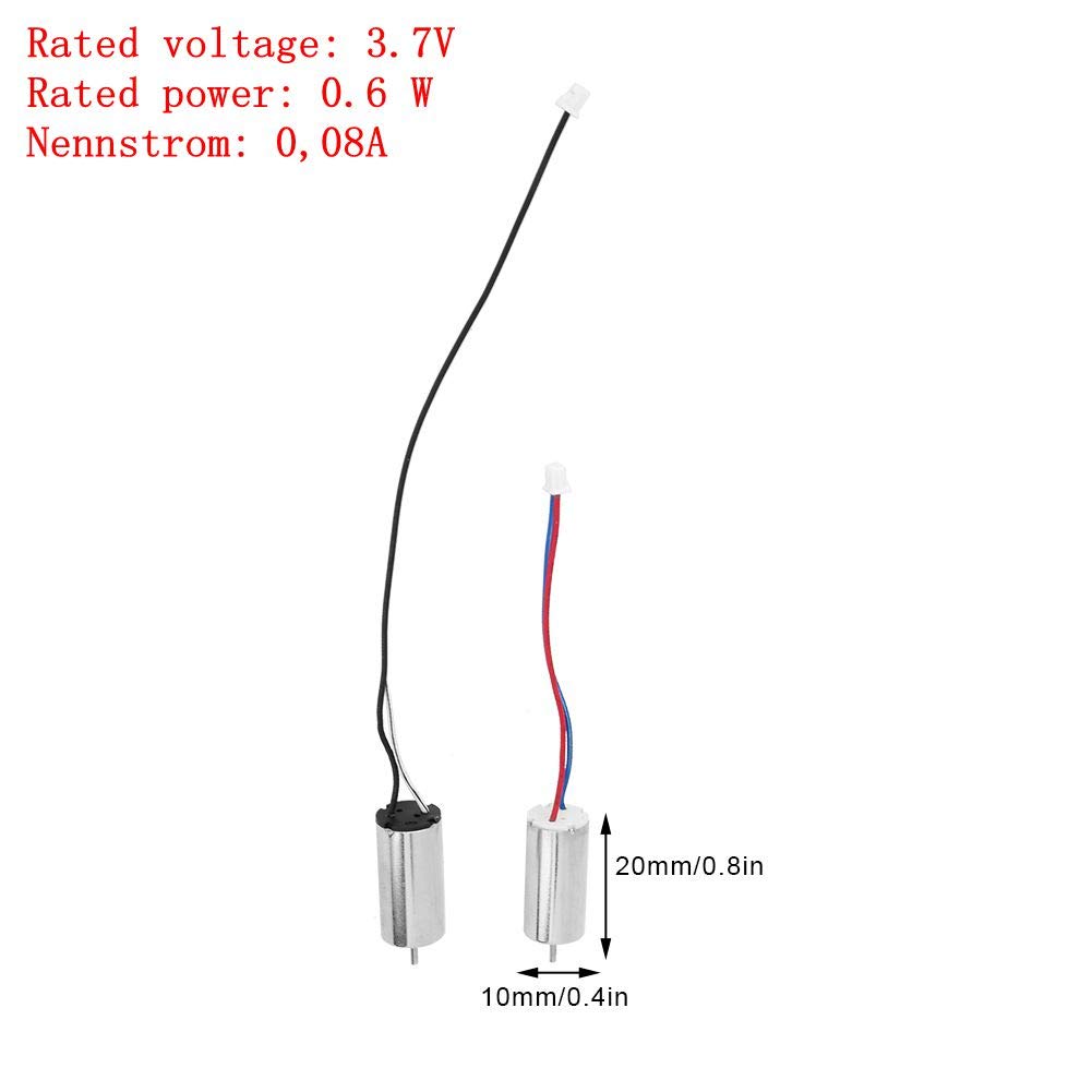 Lot De 4 Micro Moteurs à Balai DC 3,7V – 44000 RPM – 10x20 Mm – Pour Drone, Robot, Mini RC – Faible Bruit, Haute Vitesse