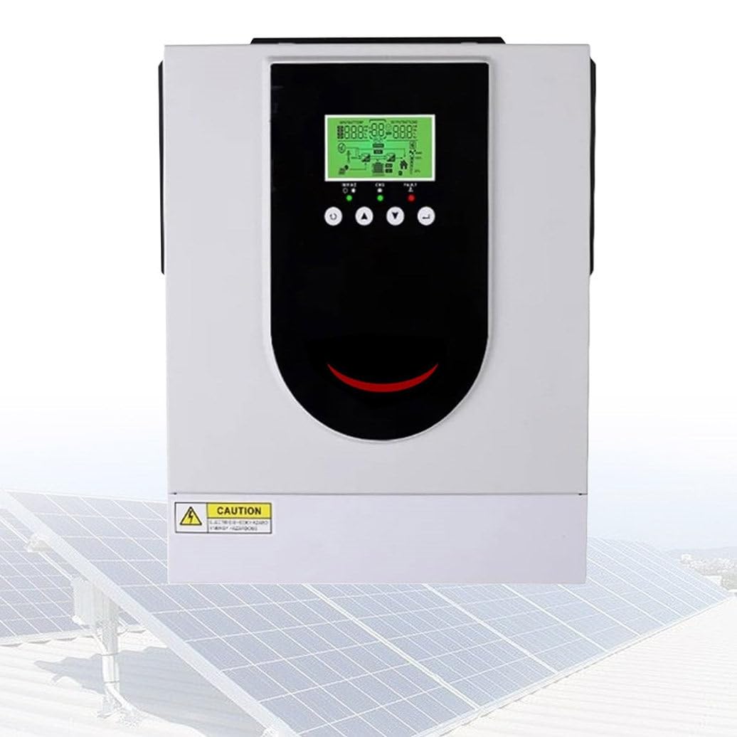 Onduleur Solaire 4200W 24V Dc à 220/230/240V AC, Onduleur Hybride Avec Chargeur Tout-En-Un Hors Réseau Avec Contrôleur De Charge Solaire MPPT 120A, Fonctionne Avec Une Batterie Au Lithium Plomb 24V