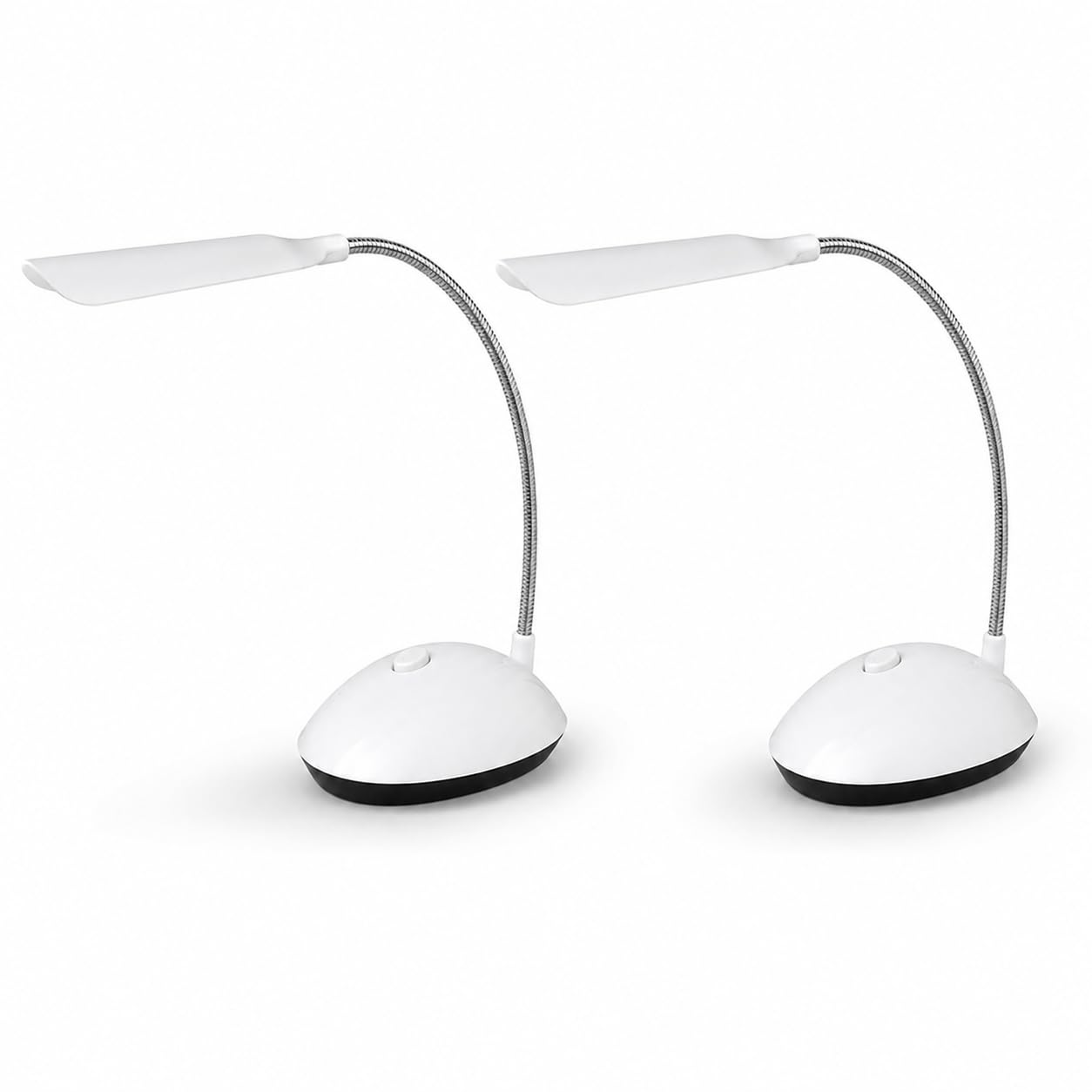 Mclear Desk LED Lamp, Modern Swing Arm Desk Light, Eye Caring Table Lamp, for Bedside Reading, Study, Home & Office, 3 AAA Battery Powered(Not Included), White LED Color, Random Body Color, Pack of 2-image-23