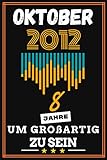 Oktober 2012 8 Jahre um großartig zu sein: Geschenkideen Für Mädchen jungen, 8. geburtstag geschenk fü Schwester bruder Freund - Vintage Notizbuch a5 liniert