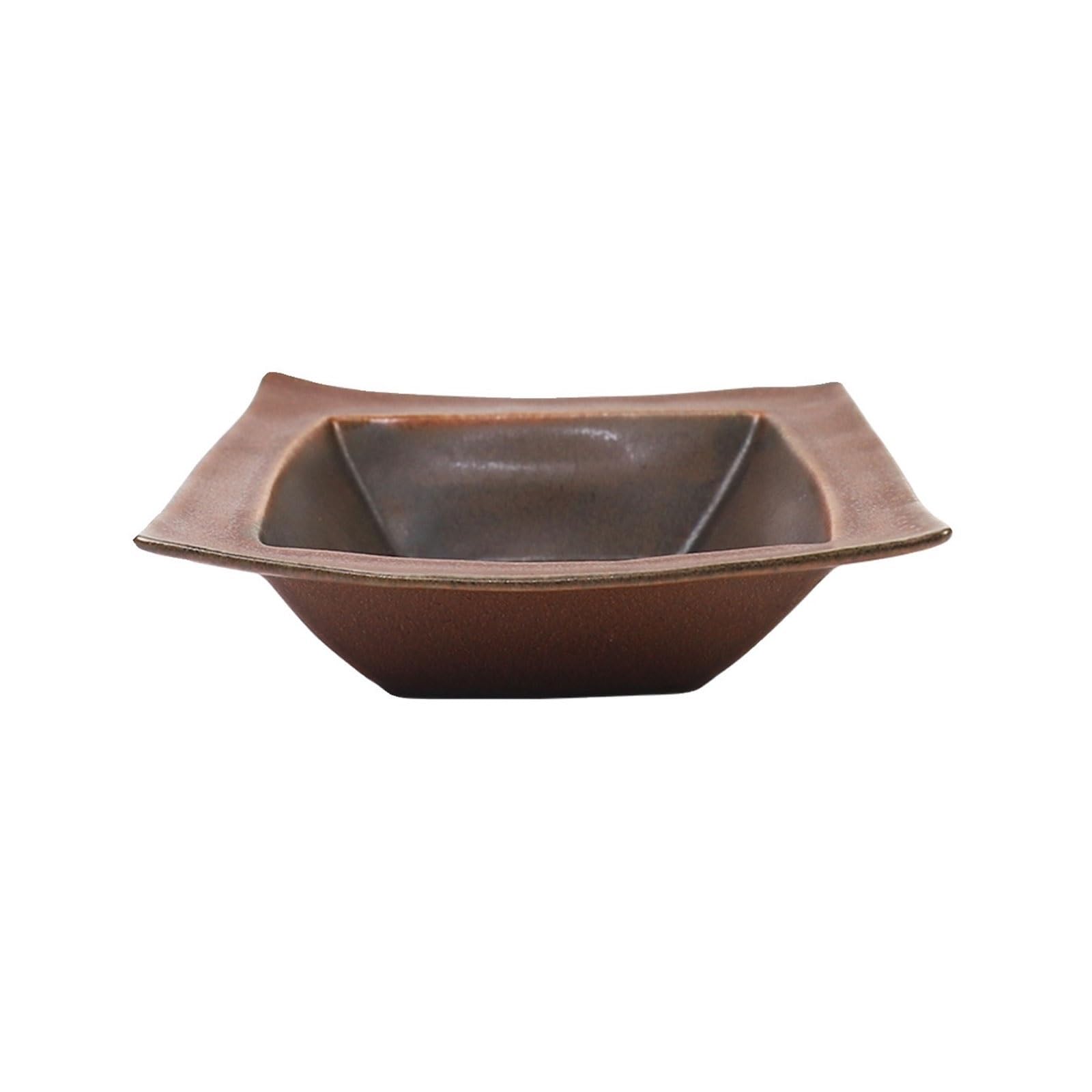 K5C7S3W9D6 plant dish saucer Desktop Antique Style Ceramic Flower-arranging Saucer Square Plant Drip Container
