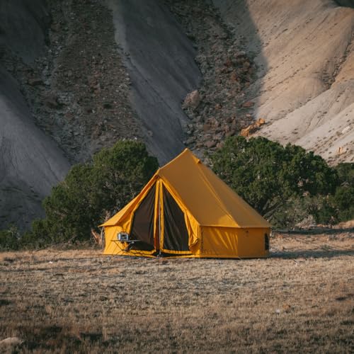 WHITEDUCK Regatta Canvas Bell Tent with Stove Jack - Waterproof, 4-Season Luxury Glamping Yurt Tent for Outdoor Adventures (16.5' (5M), Water-Resistant, Tuscan Sun) - Image 4