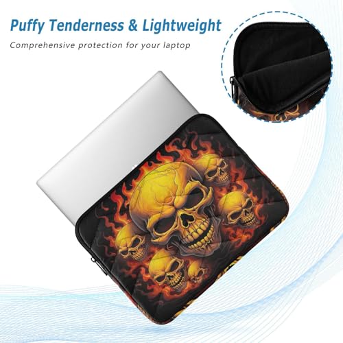 Funda para portátil 13-14 pulgadas con diseño calavera miniatura 5