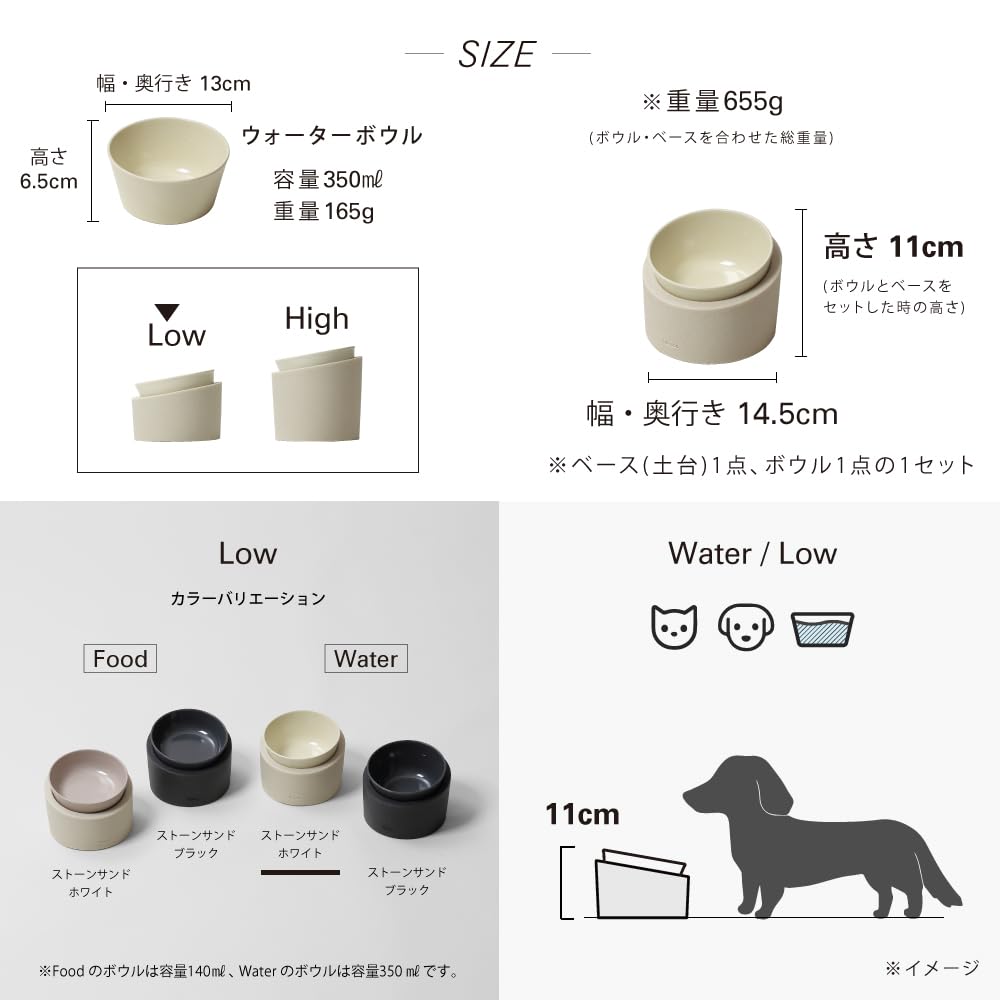 Amazon.co.jp: ideaco (イデアコ) ペットボウル 水 入れ スタンド 傾斜
