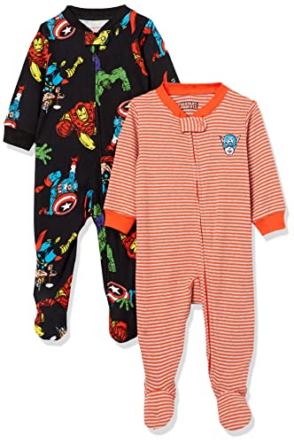 Image of Amazon Essentials Unisex Babies' Footed Sleepers - Discontinued Colors, Multipacks