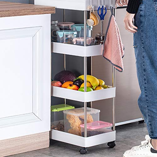 Küche Regale Pulley Movable Trolley, Badezimmer Storage Rack (Farbe : B, Größe : 62cm×22cm×40cm)