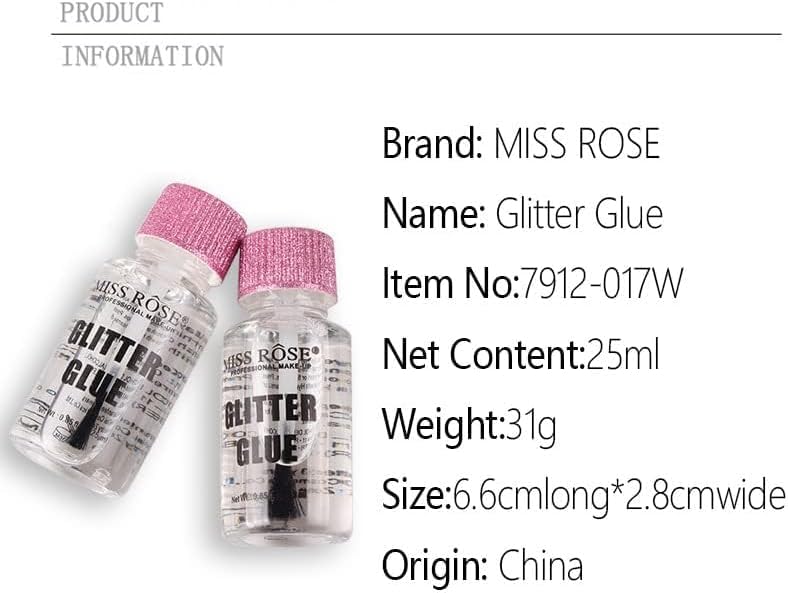 My Colors X Glitter Glue for Eye, Eye Glitter Glue for Shimmer EyeShadows & Pigments Face & Body Waterproof Long Lasting 25ml 3