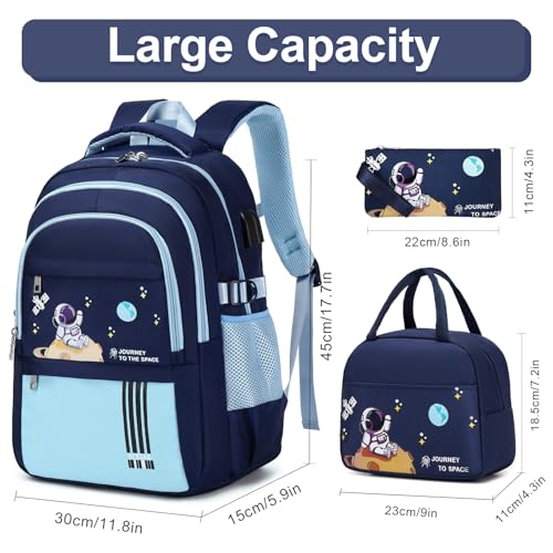 Image of ACESAK Backpack for Boys - Boy Backpack Schoolbag for Boys Kids Children Teens Girls Elementary Middle School Bags, Waterproof Lightweight Kids Bookbag Backpacks Casual Daypack with Lunch Bag Set