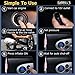 BRILL'S 12V DC Portable Tire Inflator Pump, 150 Psi Electric Air Compressor for Cars, Bikes, Motorcycles and Balls. Carry Case and USB Car Charger Included