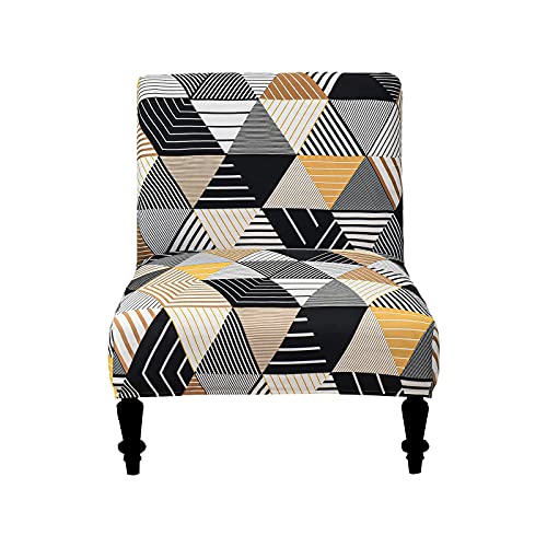 Image of Eco-Ancheng Armless Chair Slipcover Removable Armless Accent Chairs Covers Washable Armless Slipper Chair Slipcover Printed Armless Chair Furniture Protector Covers for Living Dining Room Hotel