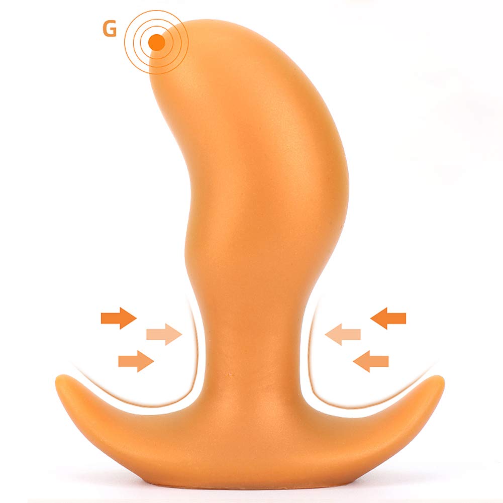 SXOVO Plug Anale Ergonomico Morbido Plug Analesex Kit Butt Plug in Silicone con Base a Mezzaluna Stimolatore Prostata Sesso Anale Sex Toys per Uomo Donna Giocatore Avanzato (L)