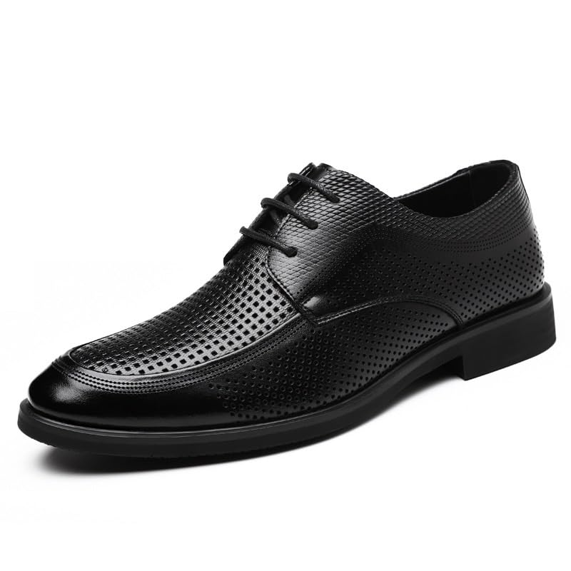 Men's Classic Oxford Shoes Mens Leather Lace-up Casual Business Formal Dress Shoes Derby Shoes for Men(9)