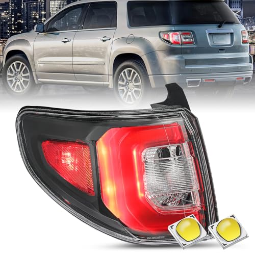JSBOYAT LED Tail Light Fits for 2013-2016 GMC ACADIA Limited 2017 Outer Rear Light Taillight Assembly OE Direct Replacement Brake Tail Lamp w/Bulb LH Left Driver Side