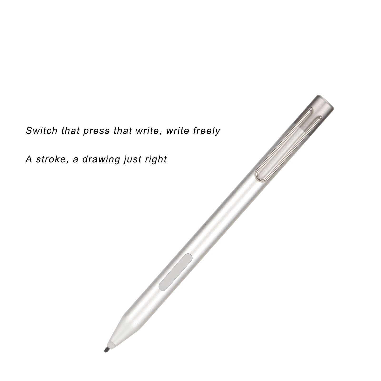 Bewinner Penna stilo per, funzione sensore di pressione capacitivo per tablet per 3 Pro3 Pro4 Pro5 Pro6 per Go for Book per laptop per Studio (Argento)
