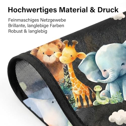 2 Stück Sonnenschutz Auto Baby, Extra Dunkel Sonnenblende Auto Kinder 51x31cm mit 8 Saugnäpfen, Sonne & UV-Schutz