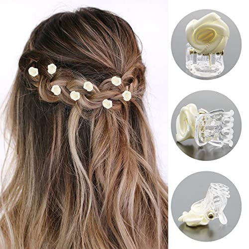 ZOCONE Clip per Capelli di Rosa Fiore, 15 PCS