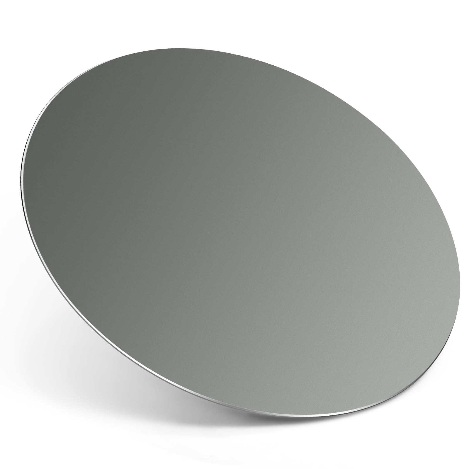 TERRATUTOR Aluminum Mouse Pad with Non-Slip Rubber Base and Micro Sand Blasting Alloy Surface for Fast and Accurate Control | Gray Round