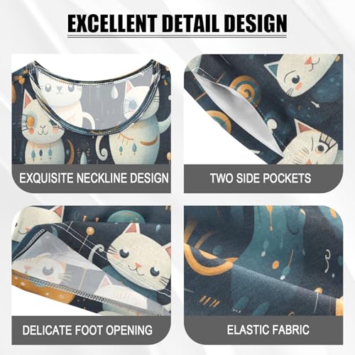 Animal Cat Kids Pjs Set Boys Girls Summer Short-Sleeve Sleepwear Pajamas 2PCS4