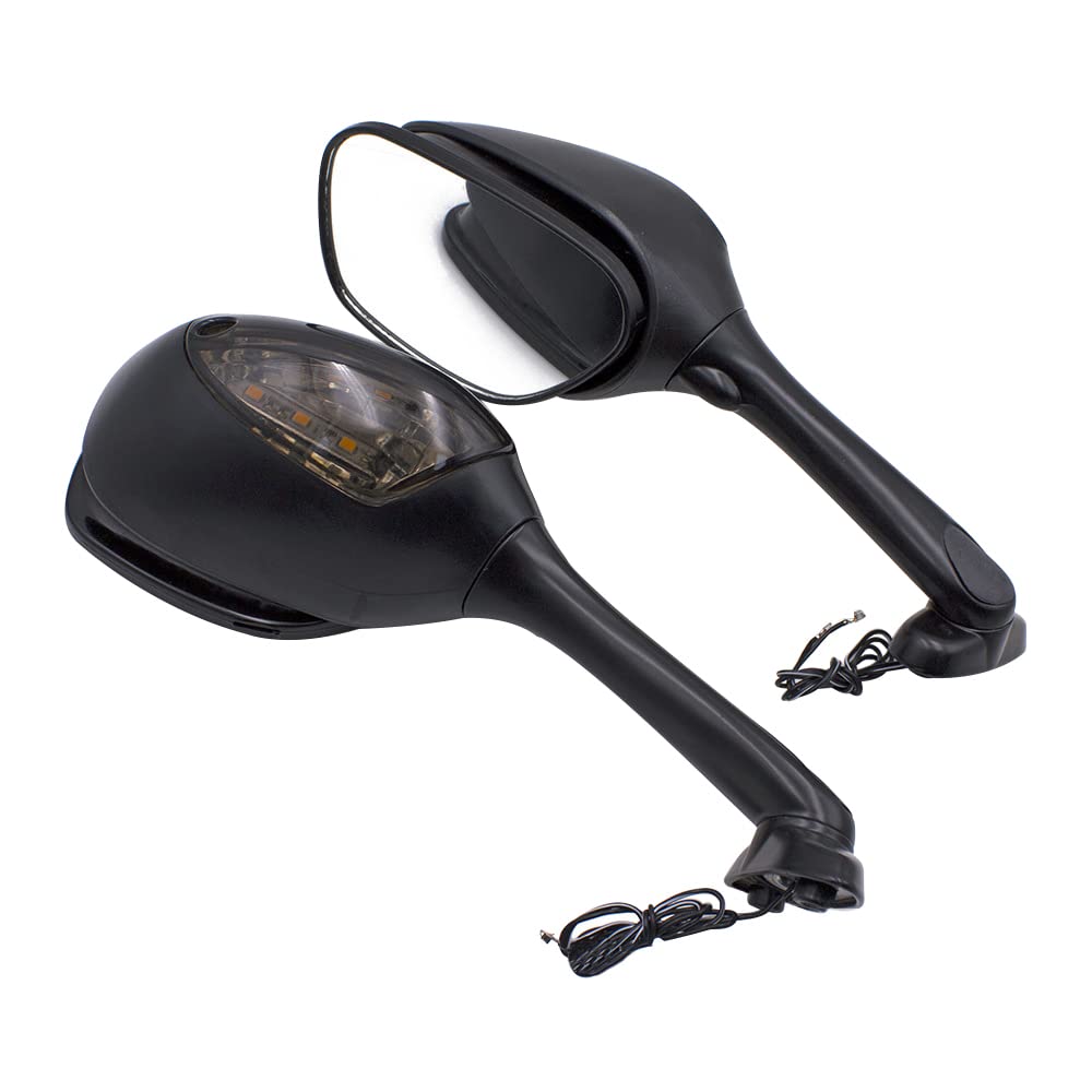 Riloer 1 paire de clignotants intégrés à LED pour moto S-uzuki GSXR1000 2005-2015 GSXR600 GSXR750 2006-2021, indicateurs de rétroviseurs latéraux étanches