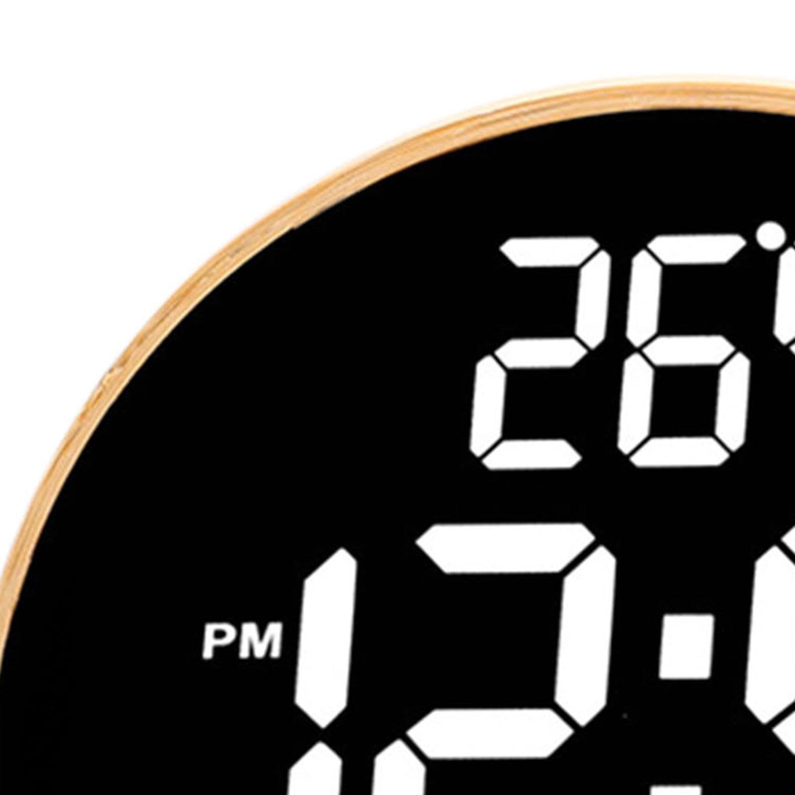 Orologio Digitale da Parete, Orologio da Appendere al Muro, Visualizzazione della Settimana, Indicatore della Data, Sveglia Moderna a LED, Superficie Nera, Luce Bianca