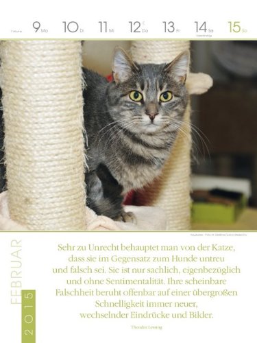 Katzen 2015: Literatur-Wochenkalender