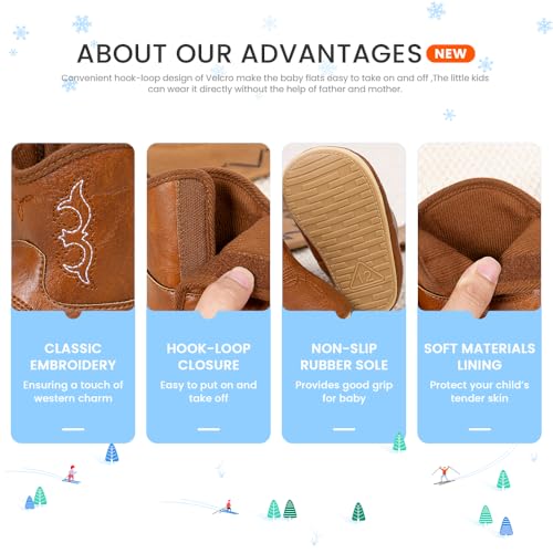 Image of Meckior Baby Girls Cowboy Tassel Boots Side Zipper Moccasins Soft Bottom Non-Slip Toddler Shoe