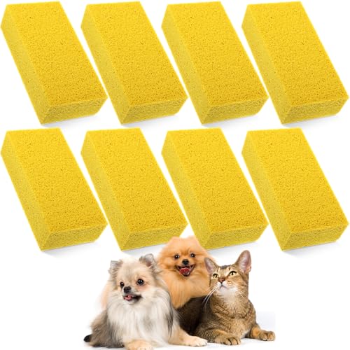 Image of Jingmore 8 Pack Pet Hair Lifter Remover Sponge Cat and Dog and Other Pet Hair from Furniture, Carpet, Bedding and Clothing, Removal Tool, 5.91 x 2.76 x 1.57 Inches