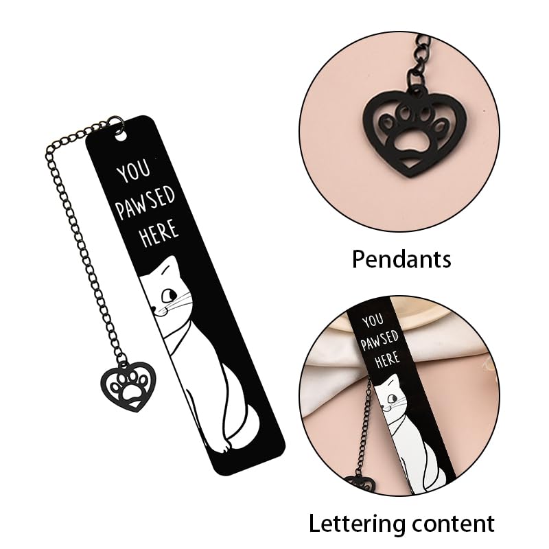 Cat Book Lover Gift For Women Girls Funny Bookmarks For Reading Readers - View #2