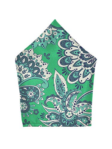 Image of BLACKSMITH Paisley and Floral Printed Italian Pocket Square for Men and Boys, for traditional Indian Wear like Bandhgala and Modi Jacket