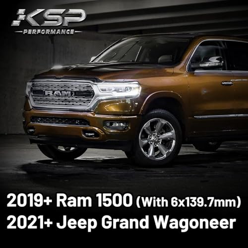 Image of KSP 1.5in Wheel Spacers for Ram 1500 2019-2026, 38mm 6x5.5 Hubcentric Tire Spacer with 77.8mm Hub Bore M14x1.5 Lug Studs Fit Jeep Grand Wagoneer 2021-2026, 4pcs 6x139.7 Forged Spacer for 6 Lug Truck