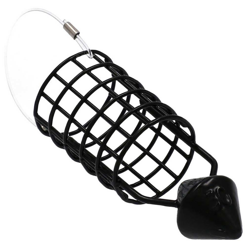 Mikado Black speed basket feeder basket diameter 25 x 35 mm available from 20 g to 60 g total length varies depending on weight between 70 - 75 mm (60 g)