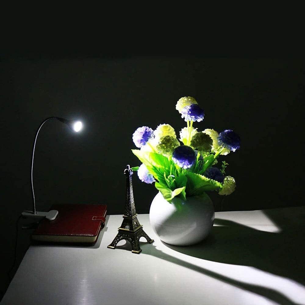 DieffematicTD Lampara Escritorio Cuello de cisne, lámpara Oficina del LED con puerto de carga USB, Ojo-cuidado lámparas de mesa, plegable y flexible, bajo consumo de energía, la lámpara flexible de la