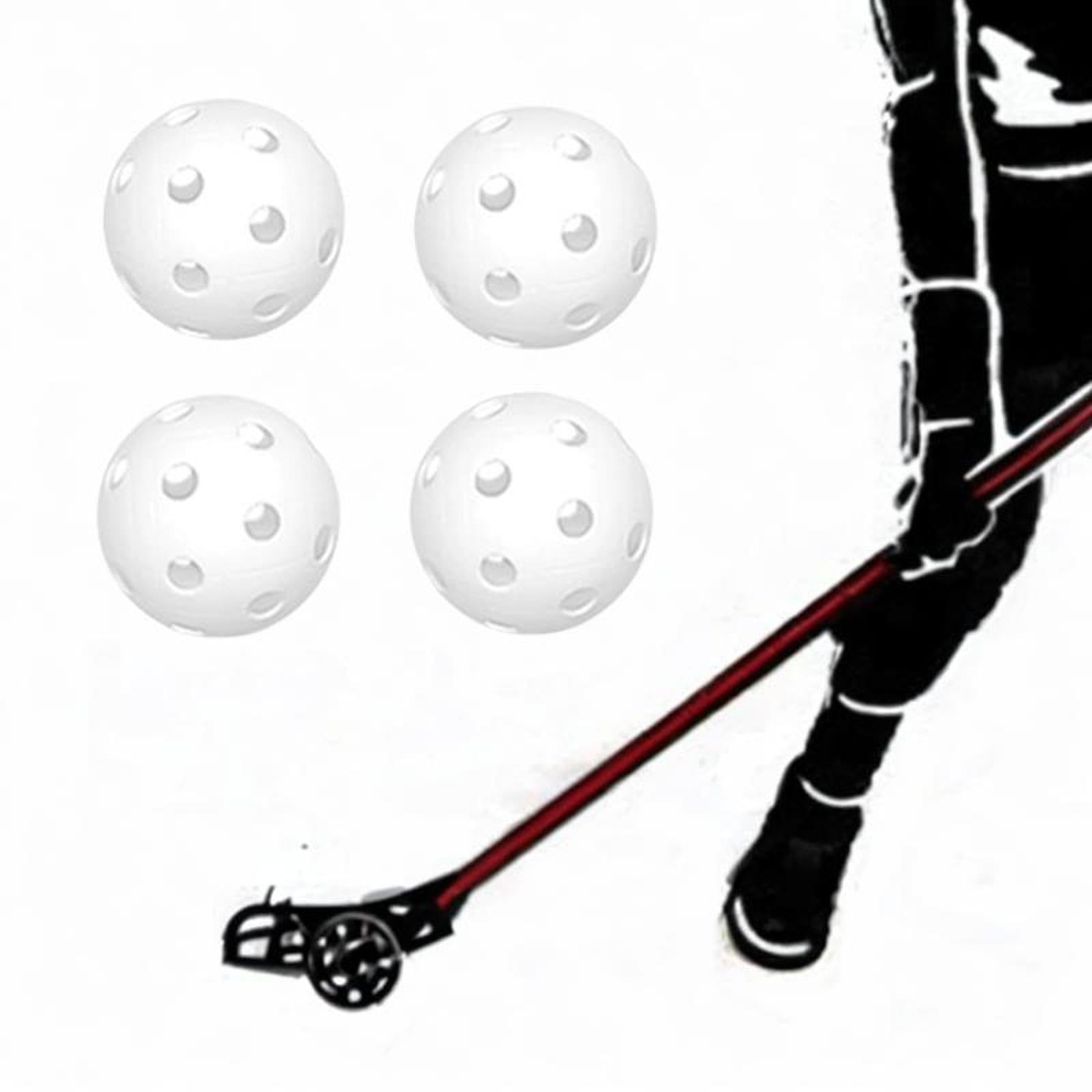 Lot De 4 Balles De Floorball Ronyme – Diamètre 72 Mm, 26 Trous, PP, Motifs Originaux, Pour Entraînement Et Compétition