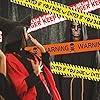 3 Rolls Halloween Fright Tape Halloween Warning Tape Caution Tape Yellow Barrier Tape Hazard Tape Keep Out Tape Enter If You Dare Prop Haunted Horror Tape Scare Decoration for Outdoor Bat Zombie Party