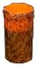 CWI Gifts Burnt Mustard Drip LED Timer Pillar Candle